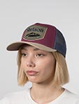 Бейсболка STETSON арт. 7741168 TRUCKER CAP EXPLORER CO. (бордовый / бежевый)